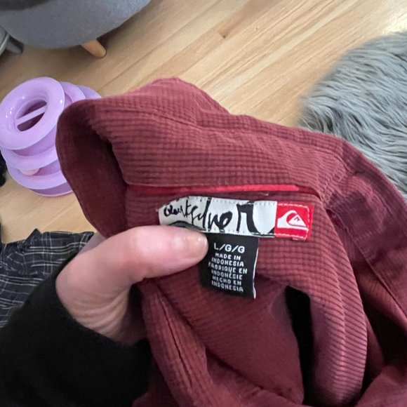 EUC Quiksilver Men's Short Sleeve Button Down Lg‎ - Picture 4 of 6